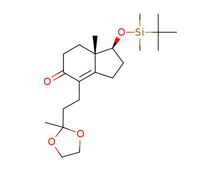 1-(tert-butyldimethylsilyloxy)-7a-methyl-4-(2-(2-methyl-1,3-dioxolane-2-yl)ethyl)-2,3,5,6,7,7a-tetrahydro-1H-inden-5(6H)-one
