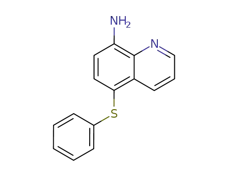 Molecular Structure of 56017-36-8 (8-Quinolinamine, 5-(phenylthio)-)