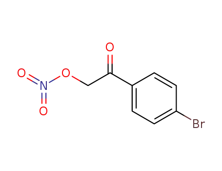 Molecular Structure of 66702-80-5 (Ethanone, 1-(4-bromophenyl)-2-(nitrooxy)-)