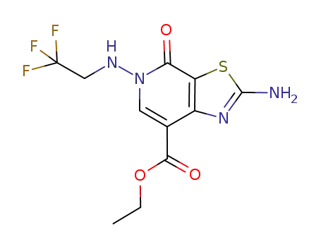 ethyl 2-amino-4-oxo-5-(2,2,2-trifluoroethylamino)-4,5-dihydrothiazolo[5,4-c]pyridine-7-carboxylate