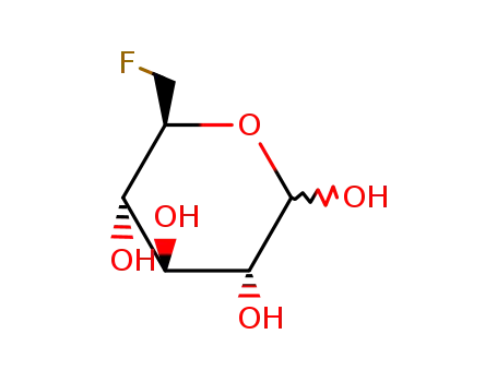 Molecular Structure of 34168-77-9 (6-FLUORO-6-DEOXY-D-GLUCOPYRANOSE)