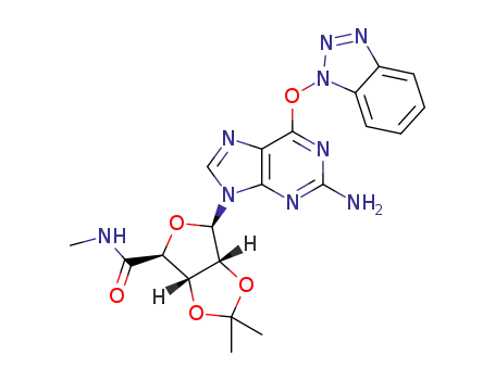 O6-(benzotriazol-1-yl)-2-amino-2',3'-O-isopropylideneinosine-5'-N-methylcarboxamide