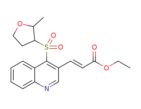 (E)-3-[4-(2-methyltetrahydrofuran-3-sulfonyl)quinolin-3-yl]acrylic acid ethyl ester