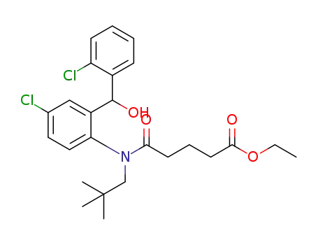 ethyl 5-[{4-chloro-2-[(2-chlorophenyl)(hydroxy)methyl]-phenyl}(2,2-dimethylpropyl)amino]-5-oxopentanoate