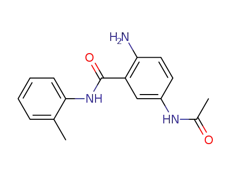 Molecular Structure of 64102-81-4 (Benzamide, 5-(acetylamino)-2-amino-N-(2-methylphenyl)-)