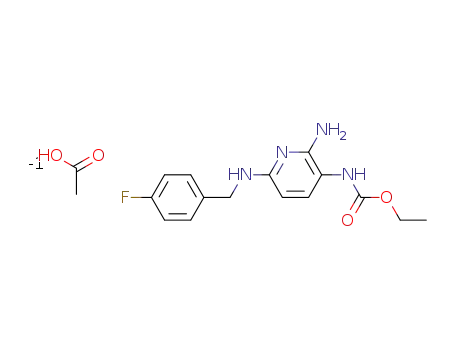 2-amino-3-carbethoxyamino-6-(4-fluoro-benzylamino)pyridine acetate