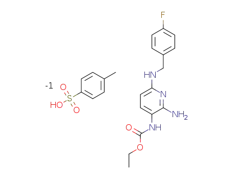 2-amino-3-carbethoxyamino-6-(4-fluoro-benzylamino)pyridine tosilate