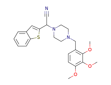 2-(benzo[b]thiophen-2-yl)-2-(4-(2,3,4-trimethoxybenzyl)piperazin-1-yl)acetonitrile