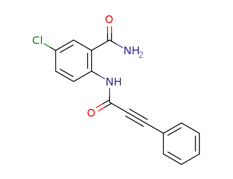 5-chloro-2-(3-phenylpropiolamido)benzamide