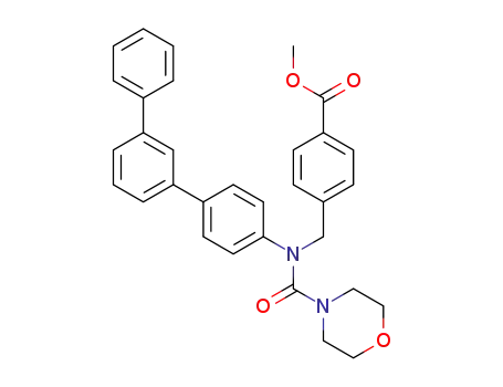 methyl 4-((N-(4-(biphenyl-3-yl)phenyl)morpholine-4-carboxamido)methyl)benzoate