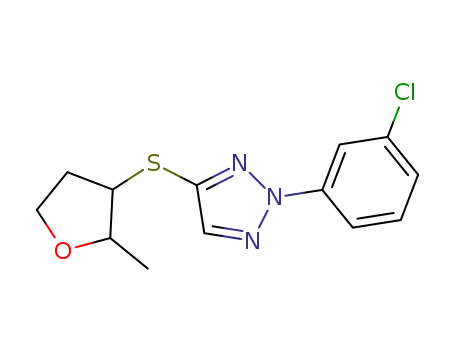 2-(3-chlorophenyl)-4-(2-methyltetrahydrofuran-3-ylthio)-2H-1,2,3-triazole