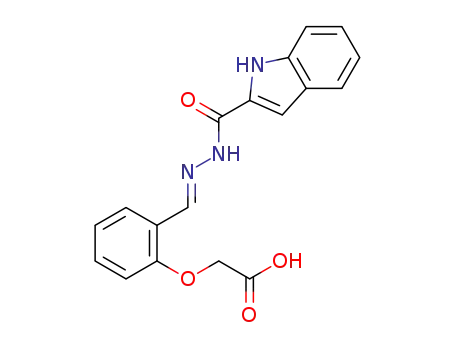 (E)-2-(2-((2-(1H-indole-2-carbonyl)hydrazono)methyl)phenoxy)acetic acid