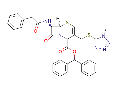 (6R,7R)-benzhydryl-3-((1-methyl-1H-tetrazol-5-ylthio)methyl)-8-oxo-7-(2-phenylacetamido)-5-thia-1-azabicyclo[4.2.0]oct-3-ene-2-carboxylic