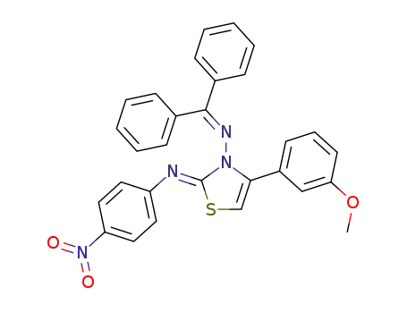 N-(diphenylmethylene)-4-(3-methoxyphenyl)-2-(4-nitrophenylimino)thiazol-3(2H)-amine