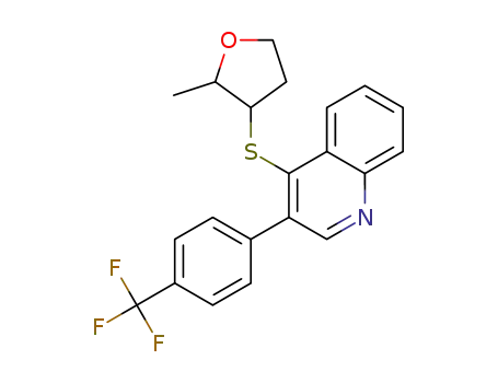 3-(4-trifluoromethylphenyl)-4-(2-methyltetrahydrofuran-3-ylsulfanyl)quinoline