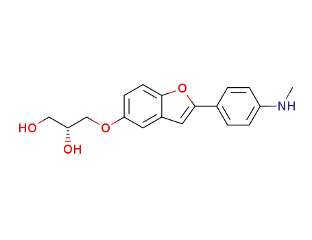 (R)-3-((2-(4-(methylamino)phenyl)benzofuran-5-yl)oxy)propane-1,2-diol