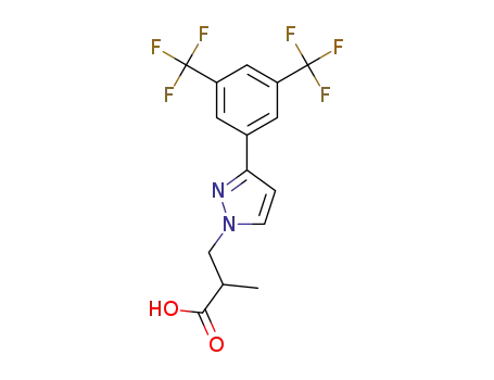3-(3-(3,5-bis(trifluoromethyl)phenyl)-1H-pyrazol-1-yl)-2-methylpropanoic acid