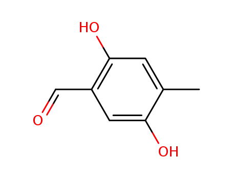 Molecular Structure of 52010-89-6 (Benzaldehyde, 2,5-dihydroxy-4-methyl-)