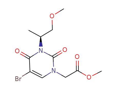 [5-bromo-3-((S)-2-methoxy-1-methylethyl)-2,4-dioxo-3,4-dihydro-2H-pyrimidin-1-yl]-methyl acetate