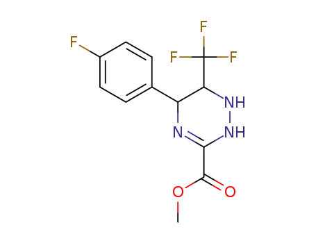 5-p-fluorophenyl-6-trifluoromethyl-1,2,5,6-tetrahydro-1,2,4-triazine-3-carboxylic acid methyl ester