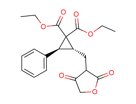 diethyl (2R,3S)-2-((4-hydroxy-2-oxo-2,5-dihydrofuran-3-yl)methyl)-3-phenylcyclopropane-1,1-dicarboxylate