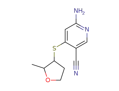 6-amino-4-((2-methyltetrahydrofuran-3-yl)thio)nicotinonitrile