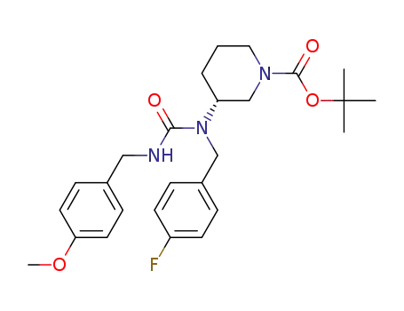 tert-butyl (3R)-3-{[(4-fluorophenyl)methyl]({[(4-methoxyphenyl)methyl]carbamoyl})amino}piperidine-1-carboxylate