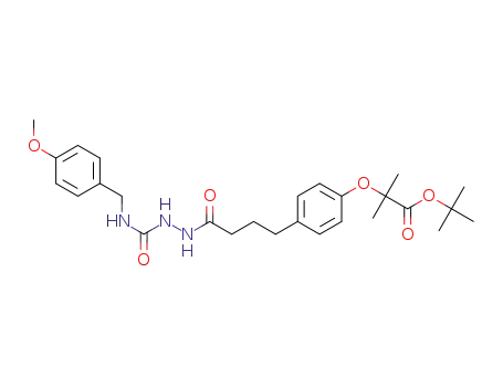 2-(4-{N'-[(4-methoxybenzylaminocarbonyl)hydrazino]-4-oxobutyl}phenoxy)-2-methylpropionic acid tert-butyl ester