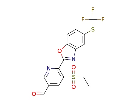 2-(3-ethylsulfonyl-5-formylpyridin-2-yl)-5-(trifluoromethylthio)benzo[d]oxazole