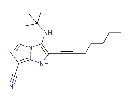 3-(tert-butylamino)-2-(hept-1-yn-1-yl)-1H-imidazo[1,5-a]imidazole-7-carbonitrile