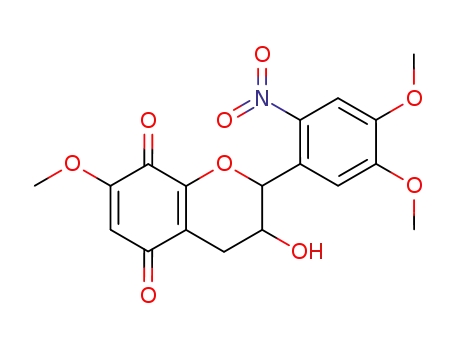 2-(4,5-dimethoxy-2-nitro-phenyl)-3-hydroxy-7-methoxy-chroman-5,8-quinone