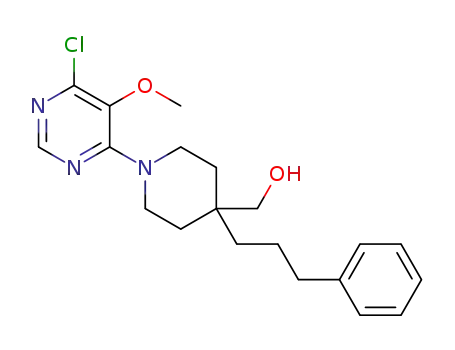 (1-(6-chloro-5-methoxypyrimidin-4-yl)-4-(3-phenylpropyl)piperidin-4-yl)methanol