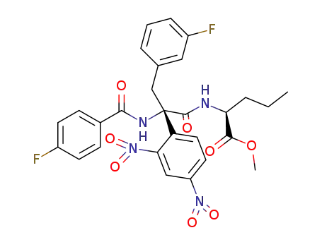 methyl(S)-2-((S)-2-(2,4-dinitrophenyl)-2-(4-fluorobenzamido)-3-(3-fluorophenyl)propanamido)pentanoate