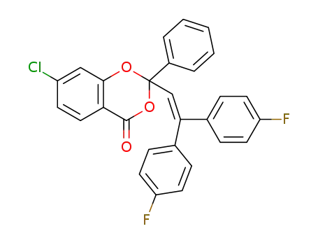 2-[2,2-di(4-fluorophenyl)ethenyl]-2-phenyl-7-chloro-2H,4H-1,3-benzodioxin-4-one