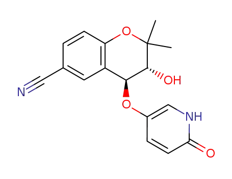 (3R,4S)-3-Hydroxy-2,2-dimethyl-4-(6-oxo-1,6-dihydro-pyridin-3-yloxy)-chroman-6-carbonitrile