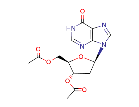 9-(3',5'-di-O-acetyl-2'-deoxy-β-D-erythro-pentofuranosyl)-1H-purine-6(9H)-one