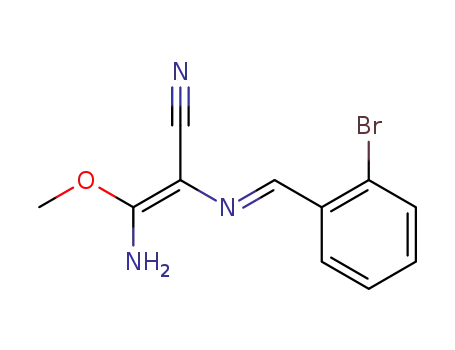 (E)-3-Amino-2-{[1-(2-bromo-phenyl)-meth-(E)-ylidene]-amino}-3-methoxy-acrylonitrile