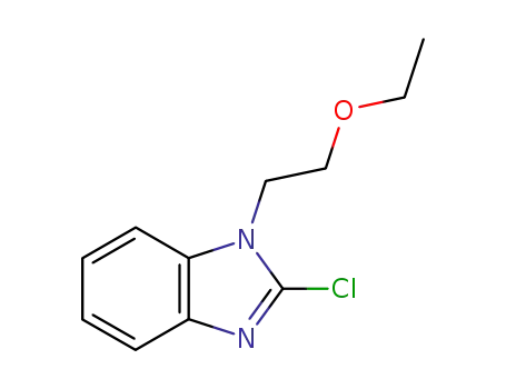 Molecular Structure of 87233-54-3 (1H-BENZIMIDAZOLE,2-CHLORO-1-(2-ETHOXYETHYL))