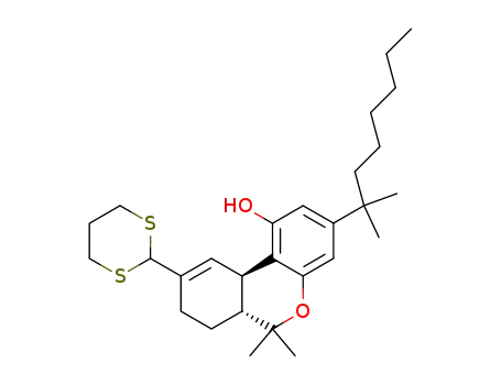 (6aR,10aR)-3-(1,1-Dimethyl-heptyl)-9-[1,3]dithian-2-yl-6,6-dimethyl-6a,7,8,10a-tetrahydro-6H-benzo[c]chromen-1-ol