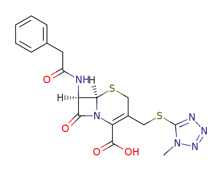 (6R,7R)-3-((1-methyl-1H-tetrazol-5-ylthio)methyl)-8-oxo-7-(2-phenylacetamido)-5-thia-1-aza-bicyclo [4.2.0]oct-2-ene-2-carboxylic acid