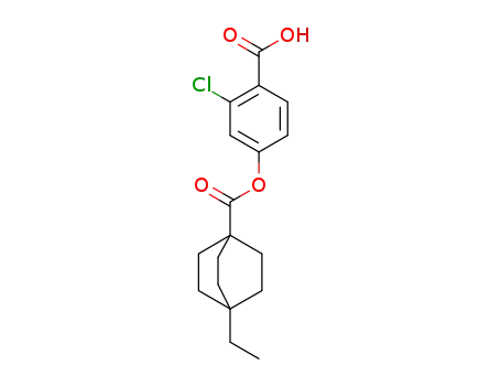 4-Ethyl-bicyclo[2.2.2]octane-1-carboxylic acid 4-carboxy-3-chloro-phenyl ester