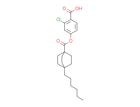 4-Hexyl-bicyclo[2.2.2]octane-1-carboxylic acid 4-carboxy-3-chloro-phenyl ester
