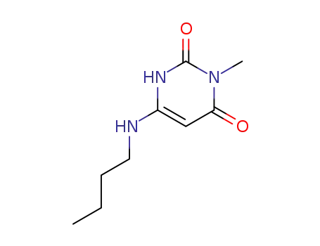 Molecular Structure of 5759-64-8 (2,4(1H,3H)-Pyrimidinedione, 6-(butylamino)-3-methyl-)