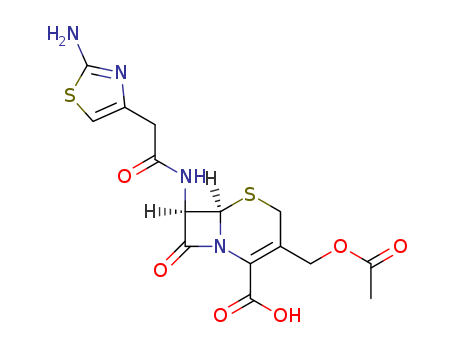 3-(acetyloxymethyl)-7-[[2-(2-amino-1,3-thiazol-4-yl)acetyl]amino]-8-oxo-5-thia-1-azabicyclo[4.2.0]oct-2-ene-2-carboxylic acid