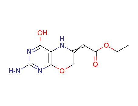 73217-06-8,ethyl (2-amino-4-oxo-3,5-dihydro-4H-pyrimido[4,5-b][1,4]oxazin-6(7H)-ylidene)acetate,