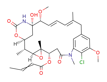(3E,5E,7R,84S)-12c-but-2t-enoyloxy-14-chloro-10t,11c-epoxy-84-hydroxy-15,7r-dimethoxy-3,9c,11t,15-tetramethyl-(84r'H,86c'H)-15-aza-1(1,3)-benzena-8(4,6)-[1,3]oxazinana-cyclopentadecaphane-3,5-diene-82,14-dione