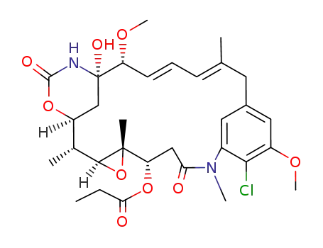 (3E,5E,7R,84S)-14-chloro-10t,11c-epoxy-84-hydroxy-15,7r-dimethoxy-3,9c,11t,15-tetramethyl-12c-propionyloxy-(84r'H,86c'H)-15-aza-1(1,3)-benzena-8(4,6)-[1,3]oxazinana-cyclopentadecaphane-3,5-diene-82,14-dione
