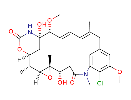 57103-68-1,Maytansine, O3-de2-(acetylmethylamino)-1-oxopropyl-,4,24-Dioxa-9,22-diazatetracyclo[19.3.1.110,14.03,5]hexacosane,maytansine deriv.; Ansamitocin P 0; Antibiotic C 15003P0; Maytansinol; NSC239386