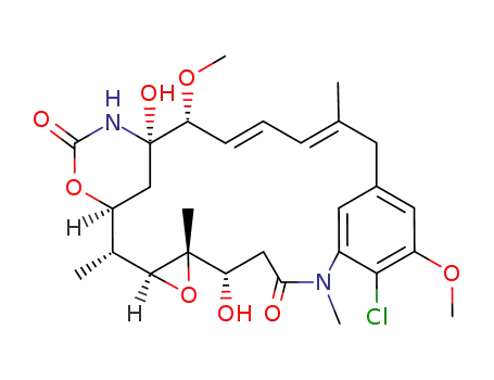 Molecular Structure of 57103-68-1 (Maytansine, O3-de2-(acetylmethylamino)-1-oxopropyl-)