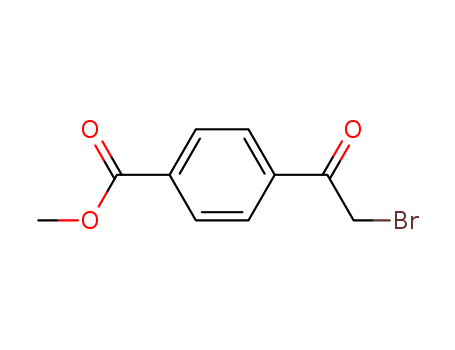 56893-25-5,4-(2-BROMO-ACETYL)-BENZOIC ACID METHYL ESTER,Benzoicacid, 4-(bromoacetyl)-, methyl ester (9CI);4-(2-Bromoacetyl)benzoic acidmethyl ester;Methyl 4-(bromoacetyl)benzoate;Methyl p-(bromoacetyl)benzoate;a-Bromo-4-(carbomethoxy)acetophenone;w-Bromoacetophenone-4-carboxylicacid methyl ester;